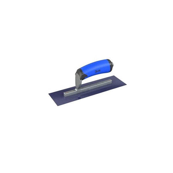 Ultra Flex Blue Steel Finishing Trowel - Square End 10" x 3" with Comfort Wave Handle